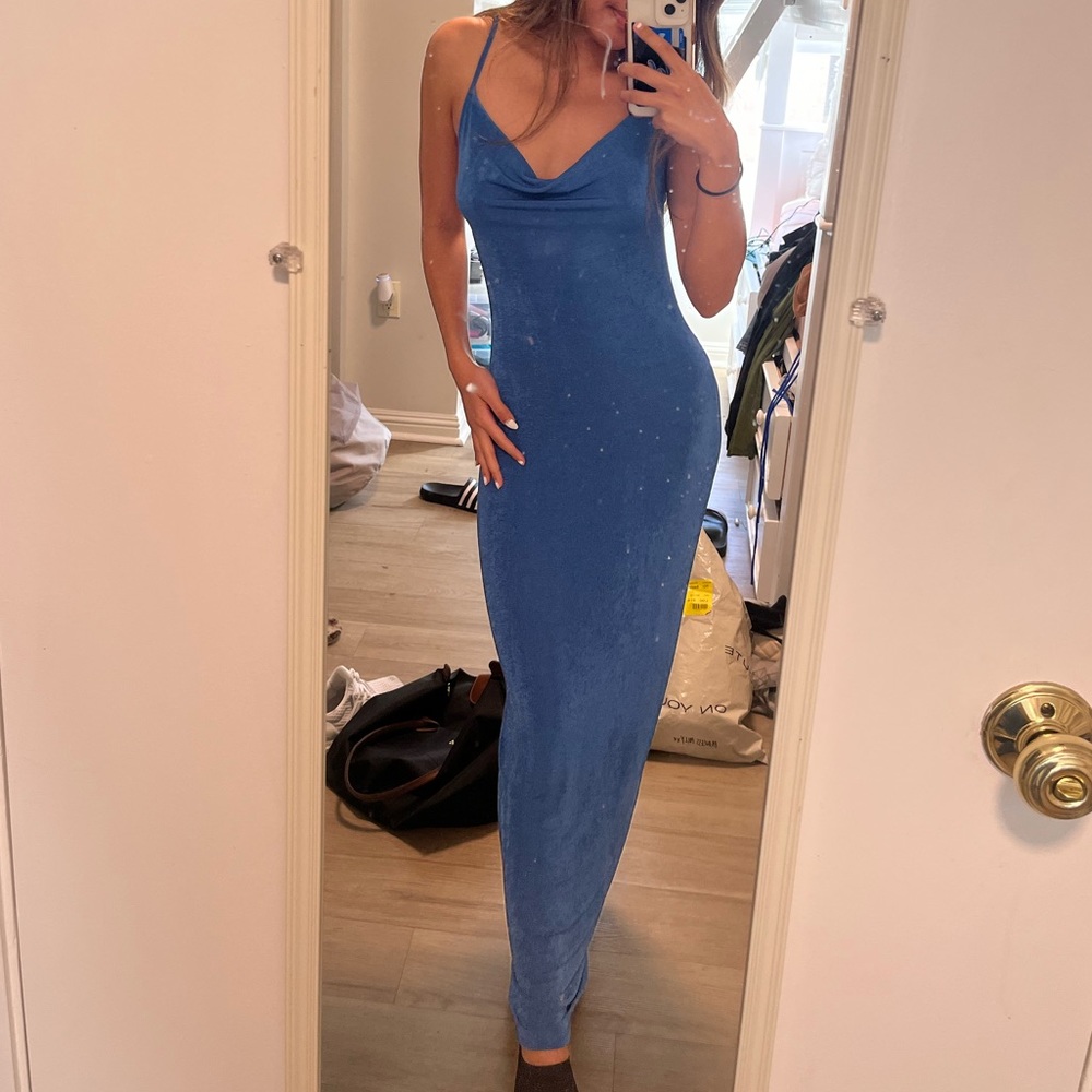 Beginning Boutique Periwinkle Blue Maxi Dress | Size US 6